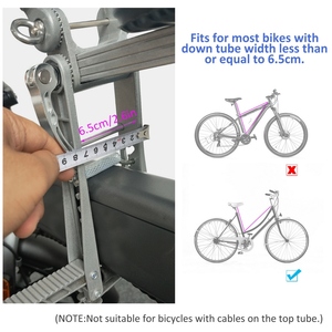 Siège de vélo pliant pour enfant avec sac de rangement pour main courante Portable ultraléger vélo montage <span class=keywords><strong>avant</strong></span> bébé enfants <span class=keywords><strong>porte</strong></span>-vélo - Product Image 5