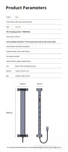 10 ב 1 שולחן עבודה hub מהירות גבוהה pc <span class=keywords><strong>sd</strong></span>/tf 4k/30hz אודיו usb3.0 10-יציאה מתאם טעינה pd 100w <span class=keywords><strong>3</strong></span>.0hub שולחן העבודה hub usb - Product Image 2