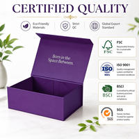 Boîte en carton rigide magnétique personnalisée CRD avec doublure en mousse personnalisable et pelliculage mat pour bijoux et articles délicats