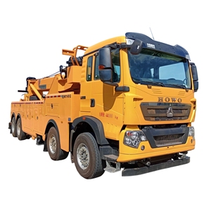 Camion de dépannage lourd HOWO TX 8x4 avec grue rotative pour opérations de sauvetage de véhicules sur autoroute - Product Image 1