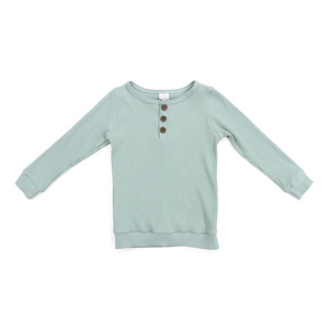 Commercio all'ingrosso Delle Ragazze Boutique di Abbigliamento Per Bambini Abbigliamento Camicie A Costine di Cotone <span class=keywords><strong>Manica</strong></span> <span class=keywords><strong>Lunga</strong></span> In Tessuto di Autunno Shirts Bambino Costola con Bottoni - Product Image 2