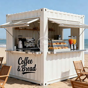 Mini contenedor plegable de acero emergente de 10 pies, tienda, quiosco, cafetería, restaurantes y cocina, contenedor de envío, <span class=keywords><strong>restaurante</strong></span> - Product Image 3