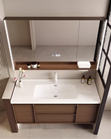 Meuble-lavabo suspendu Skeleton Line avec rangement multifonctionnel, miroir et vasque en céramique, taille personnalisée, OEM