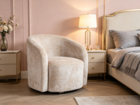 Fauteuil en crème nordique, luxe léger, une place, pour petit salon