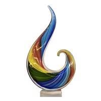 JHHS Moderne Maßgefertigte Halloween-Engel Cartoon Abstrakte Picasso-Kopf VASE Handgeblasene Kunstkollektion Ovale Murano Feng Shui
