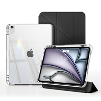 Coque transparente en cuir PU pour iPad A16 11e génération 2025