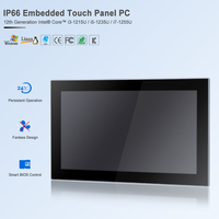 PC industriel à écran tactile capacitif OEM ODM 15,6 pouces, processeur Core i7 de 12e génération, étanche IP66