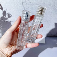 Flacon de Parfum en Verre Transparent avec Vaporisateur 30 ml, Forme Tube, Emballage Vide pour Stockage et Présentation de Fragrances