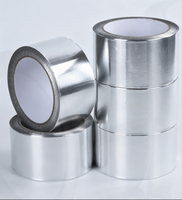 Ruban adhésif en aluminium renforcé argenté pour l'emballage de tuyaux et la fermeture de sacs, simple face, pour réfrigérateur