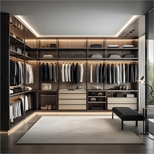 Custom Walk-In Modern Luxury Wardrobe Corner U-shaped Open Style Multi-Storage Walk-in <strong>Closet</strong> - Product Image 2
