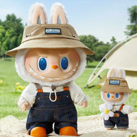 Poupée en peluche Pop Mart Labubu 58CM, jouet en vinyle PVC, ensemble complet, Monsters Labubu la série MONSTERS FALL in WILD, poupées en peluche 17cm