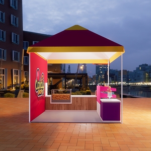 ตู้โชว์ขนมแบบพกพา ตู้โชว์ขนมหวาน ตู้โชว์ป๊อปคอร์น ชั้นวางโชว์ไม้ - Product Image 3