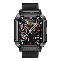 BT Appel Smartwatch Fitness Tracker Fitness Tracker Bracelet Montre Intelligente Assistant Vocal Fréquence Cardiaque/Sang Silicone