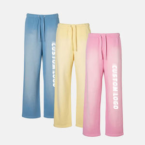 Pantalones Deportivos Vintage MONKEY WASH, Pantalones de Chándal de Felpa de Algodón, Pantalones Deportivos con Logotipo Personalizado, Pantalones Deportivos de Pierna Recta Apilados, Ropa Casual de Calle, Fabricante - Product Image 3