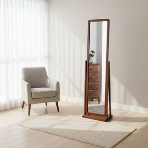 Wholesale Solid <strong>Wood</strong> <strong>Framed</strong> Full Length <strong>Mirror</strong>, Freestanding Rotatable Floor <strong>Mirror</strong> for Home Bedroom Hotel Homestay - Product Image 5