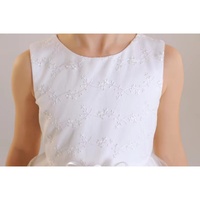 D3871A Gaze brodée pour robe de demoiselle d'honneur sans manches pour le banquet de mariage