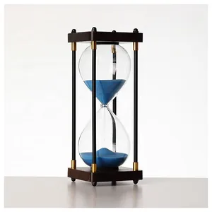 Saibasen High Quality Control Classic Style Wooden Sand Timer Laser Engraving Logo Support Hourglass