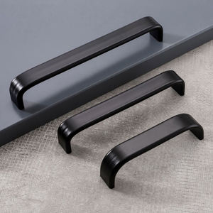 Laci kabinet ruang padat berbentuk U, Laci sederhana Matte hitam untuk penyimpanan sepatu, Penyimpanan perangkat keras furnitur - Product Image 2