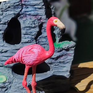 Ornement de Sculpture de flamant rose personnalisable de haute qualité accessoire d'aquarium d'aménagement paysager microscopique en plastique - Product Image 4