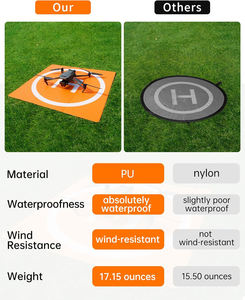 Plataforma de Aterrizaje para Drones de Diseñ<span class=keywords><strong>o</strong></span> Bicolor, Opcional de 50cm/65cm, de Cuero PU, Plegable, Resistente al Agua, para Drones <span class=keywords><strong>DJI</strong></span> - Product Image 4