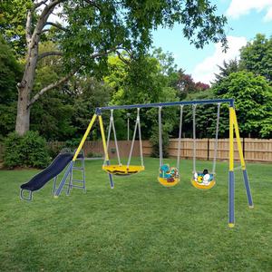 Super Flyer con Flying Buddies Swing Set <span class=keywords><strong>Play</strong></span> Slide and Swing Set KM613 - Product Image 4