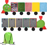Lot de 6 Panneaux Muraux Montessori pour Enfants, Tapis Sensoriels Réversibles à Paillettes Multi-Textures pour Tout-Petits
