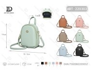 Borsa a tracolla ovale piccola in microfibra di pelle sintetica con chiusura a cerniera, mini borsa da donna per tutte le stagioni - Product Image 1