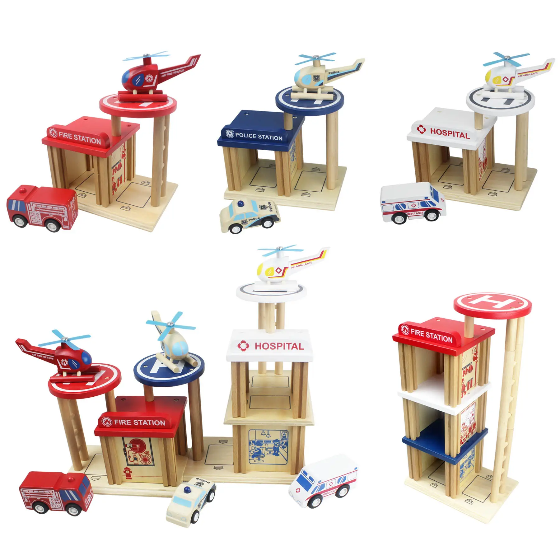 Udeas brinquedos personalizáveis para bebês 3d, quebra-cabeça educacional, animal, brinquedo criativo, bloco de construção, estação de fogo, brinquedo