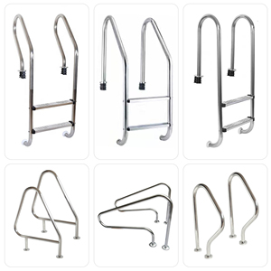 <span class=keywords><strong>Échelle</strong></span> de <span class=keywords><strong>piscine</strong></span> en acier inoxydable 304 série SF/SL/MU, résistante à la corrosion, antidérapante, facile à installer, pour piscines hors sol - Product Image 1