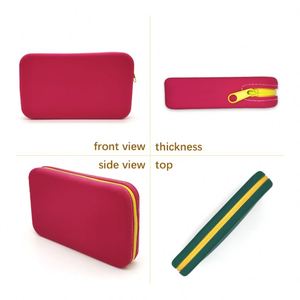 Waterproof Toiletry Cosmetic <b>Makeup</b> Bags Handle Coins Purse Durable <b>Brush</b> Pouch <b>Case</b> Bag Silicone Handbag - Product Image 4