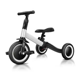 Bright bebe Luxus 3 in1 Kunststoff & Stahl Fahrt auf Auto Spielzeug Baby Balance Fahrrad Dreirad 3 Rad Kinder Spielzeug Dreirad mit Fuß angetrieben