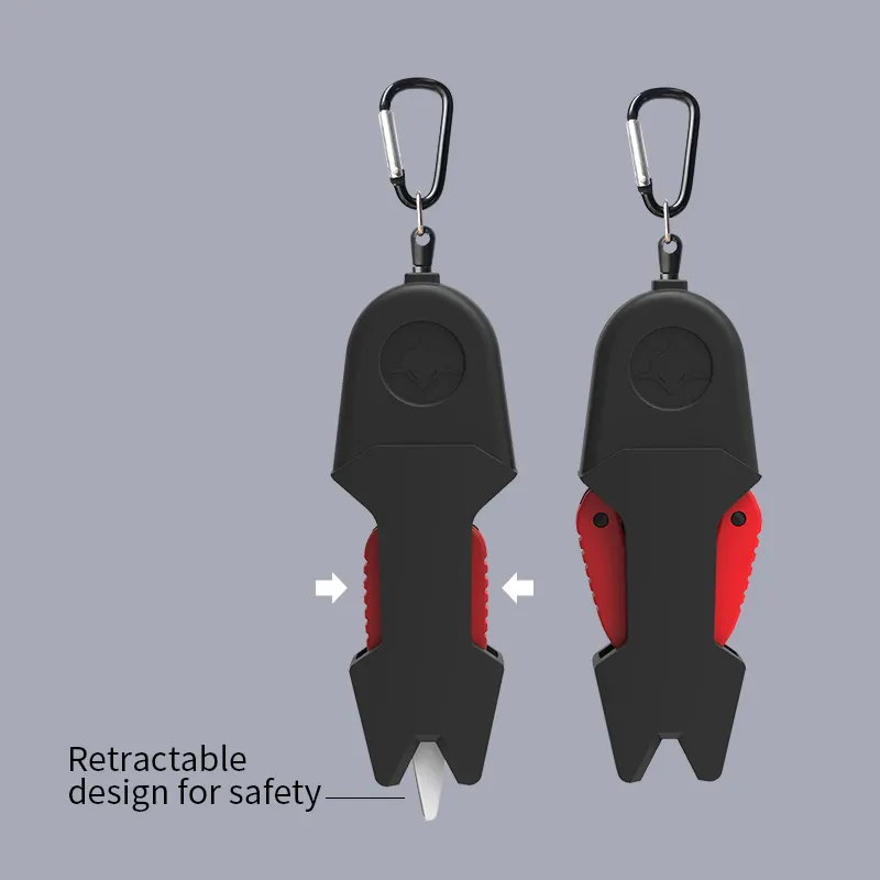 MIDDIA 휴대용 피쉬 스냅 커터 1 인치 개폐식 톱니 모양의 세라믹 브레이드 가위 세라믹 낚싯줄 커터