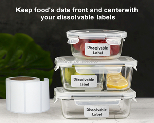 Etiquetas Adhesivas Personalizadas de <span class=keywords><strong>2x1</strong></span> Pulgadas, Solubles en Agua, para Alimentos, 50x25, Sin Residuos, Etiqueta para Almacenamiento de Alimentos, Etiqueta Soluble en Agua - Product Image 3