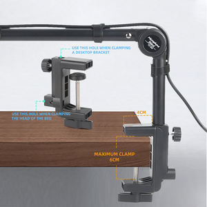 ขาตั้งไมโครโฟนตั้งโต๊ะทำจากโลหะมีขาตั้งสำหรับบันทึกเสียงสดขาตั้งไมโครโฟนแบบพับได้อเนกประสงค์แบบไ<span class=keywords><strong>ม</strong></span>่ต้องมีสปริง - Product Image 5