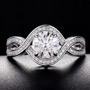 High-End 18K Gold Artificial Cultured Diamond Ring Long-lasting High-end Diamond Ring One Piece <b>Dropshipping</b> - Product Image 5