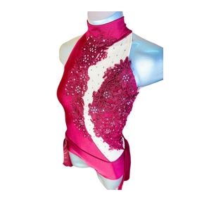 Traje de Ballet Lírico para Adultos Kayla, confeccionado en nailon y spandex elásticos en un elegante azul marino para una presencia escénica atemporal. - Product Image 3