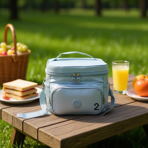 Borsa termica per bento 26x21x18 cm con rivestimento per la conservazione degli alimenti - Product Image 3