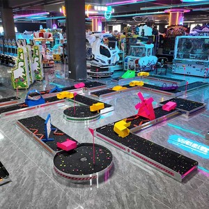 Équipement de golf portable à lumière noire LED, mur interactif fluorescent, mini <span class=keywords><strong>parc</strong></span> de trampoline lumineux LED - Product Image 2