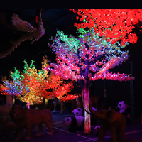 Kunden spezifische RGB LED Weihnachts baum leuchten PVC Gingko Biloba dekorative Beleuchtung Extern gesteuerte wechselnde Farben Landschaft