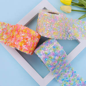 Usine bricolage à la main arc cheveux accessoires ruban 6cm/8cm * 10 Yards maille broderie pièce huileux strass pour Unique personnalisé - Product Image 5