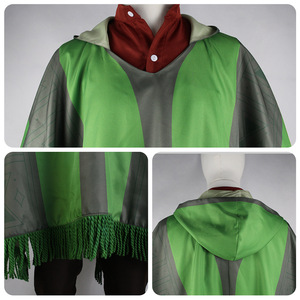 Costume de cosplay Bruno, ensemble complet, cape verte, pantalon, costume de performance d'Halloween, taille adulte - Product Image 4
