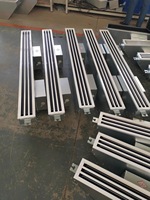 Diffuseur linéaire à fentes en alliage d'aluminium pour conduits de climatisation CVC, grille d'aération avec boîte de plénum