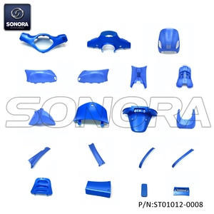 ZNEN <span class=keywords><strong>ZN50QT</strong></span>-30A RIVA KIT CARROSSERIE (PHARE ROND) Mat Bleu 19 PIÈCES (P/N:ST01012-0008) DE QUALITÉ SUPÉRIEURE - Product Image 2