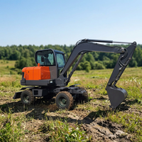 Excavator Roda Kecil 6 Ton Sebagai Excavator Bucket Wheel dengan Harga Murah untuk Dijual