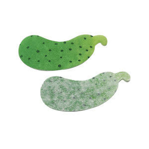 Kompres Mata Basah Y305 Motif Daun Timun Hijau, Bahan Kain Kapas untuk Masker Mata - Product Image 1