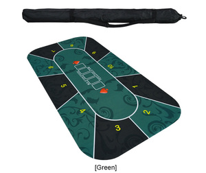 Tappetino da tavolo in gomma tonde Texas Hold'em personalizzabile pieghevole per il gioco d'azzardo o l'intrattenimento del casinò - Product Image 6