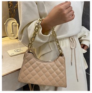 Nueva moda para mujer, bolso de hombro completo Z0701 Advanced Sense Underarm Diamond Chain Style con cierre de cremallera Lady Style - Product Image 1