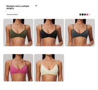Soutien-gorge de sport côtelé à col en V pour femme, dos torsadé plissé, fines bretelles, coussinets amovibles, idéal pour le fitness, l'entraînement et la gym
