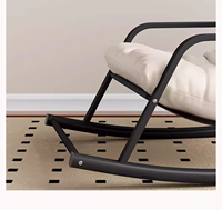 Fauteuil inclinable double moderne en tissu avec rangement, pour chambre, salon ou extérieur, structure en fer