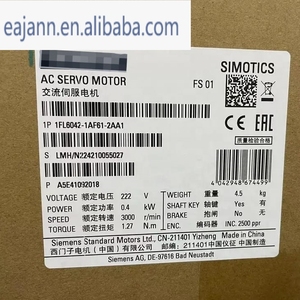 <span class=keywords><strong>SIEMENS</strong></span> <span class=keywords><strong>SIMOTICS</strong></span> Original, Servomotor 1FL60421AF612AA1, 3 CA, 220V, 0.4kW, 3000r/min, 1.27N. M, 1FL6042-1AF61-2AA1 - Product Image 2